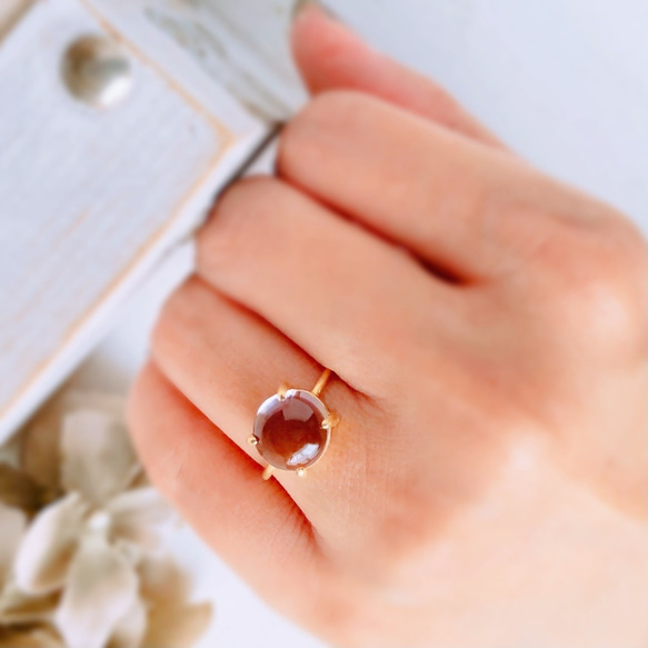 好的折扣！ ︎寶石品質紫黃晶 AAA 項鍊和戒指套裝天然寶石約 10 毫米 第17張的照片