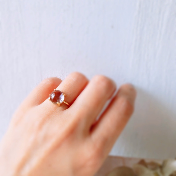 好的折扣！ ︎寶石品質紫黃晶 AAA 項鍊和戒指套裝天然寶石約 10 毫米 第16張的照片