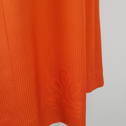 着物リメイク 送料無料 橙色の元気スカート 12枚目の画像
