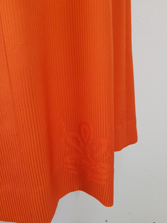 着物リメイク 送料無料 橙色の元気スカート 12枚目の画像