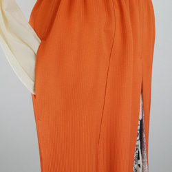 着物リメイク 送料無料 橙色の元気スカート 11枚目の画像