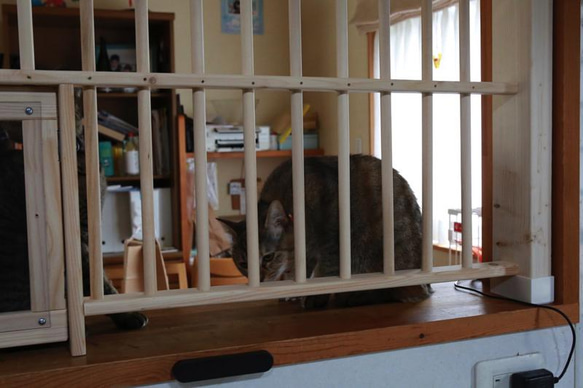 ★ 猫の侵入防止柵 L型キッチンカウンター・入り口用 ★ 