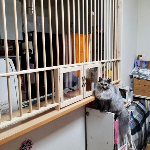 ☆ 猫の侵入防止柵 L型キッチンカウンター・入り口用 ☆ ハウス・小屋 