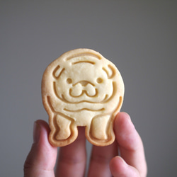 クッキー型　パグのﾓﾌﾓﾌマフラー 6枚目の画像