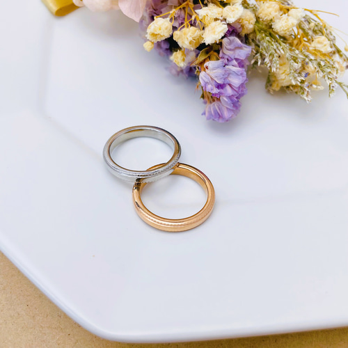 natural*】永遠の意味をもつペアリング＊ シルバー ピンクゴールド