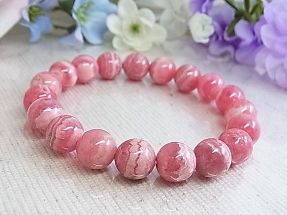訳あり/お得品】大粒インカローズ アルゼンチン産 10㎜ 花石 薔薇色の 