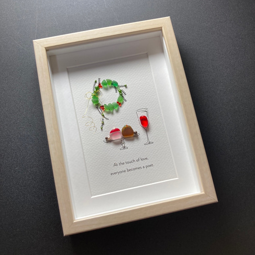 シーグラスアート「リース」 その他アート ゆきみ工房 通販 12936528