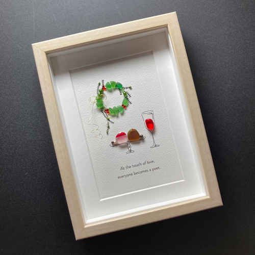 シーグラスアート「リース」 その他アート ゆきみ工房 通販 12936528