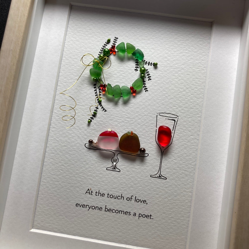 シーグラスアート「リース」 その他アート ゆきみ工房 通販 12936528