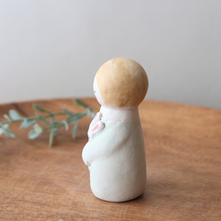 陶器で作った人形   noru doll ( ノルドール )  　白いうさぎ       〈再販〉 6枚目の画像