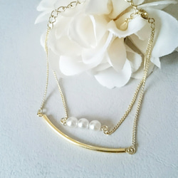 チェコガラスの2連ブレスレット 2枚目の画像