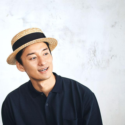 ハンス Hans 鬼麦 カンカン帽 麦わら帽子 ブラック 男女兼用 57.5cm