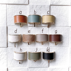 ♥️200  10色 革 ポニーフック / レザー ヘアカフス ヘアアクセサリー 3枚目の画像