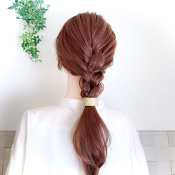 ♥️200  10色 革 ポニーフック / レザー ヘアカフス ヘアアクセサリー 6枚目の画像