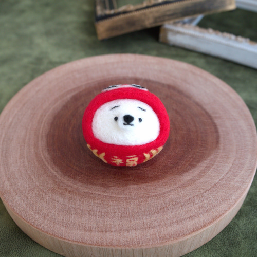 受注製作】なりきりだるまのまゆ柴犬(赤柴・黒柴・白柴) 羊毛フェルト