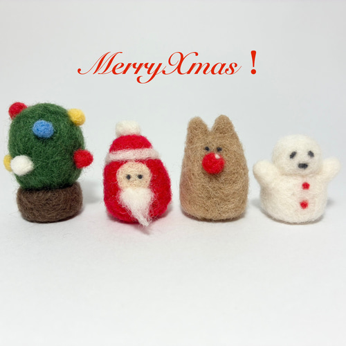ぷ*子様 羊毛フェルト　クリスマス飾り f544704a84698b8868cc1ced8d8528