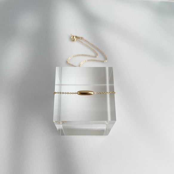 14kgf Gold Bead Necklace 3枚目の画像