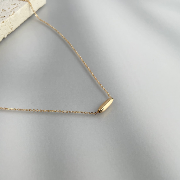 14kgf Gold Bead Necklace 5枚目の画像