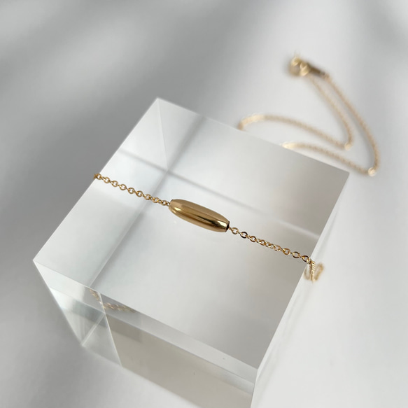 14kgf Gold Bead Necklace 4枚目の画像