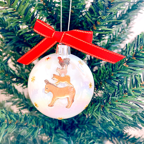 ブレーメンの音楽隊オーナメントボール クリスマスオーナメント2025