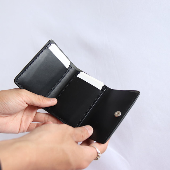 Slim mini wallet / black 2枚目の画像