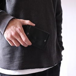 Slim mini wallet / black 17枚目の画像