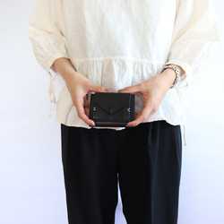Slim mini wallet / black 16枚目の画像