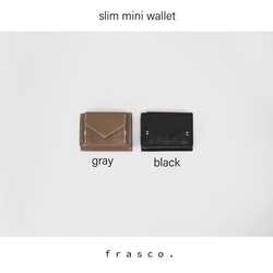 Slim mini wallet / black 20枚目の画像