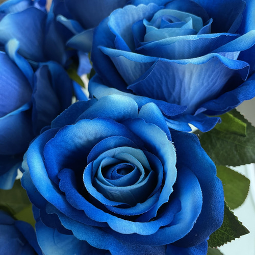 no22,3本組,青,薔薇,ウェディング,アーティフィシャルフラワー