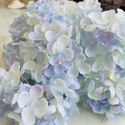 no81,3本組紫陽花, 小ぶり, 水色, 清楚, アーティフィシャルフラワー