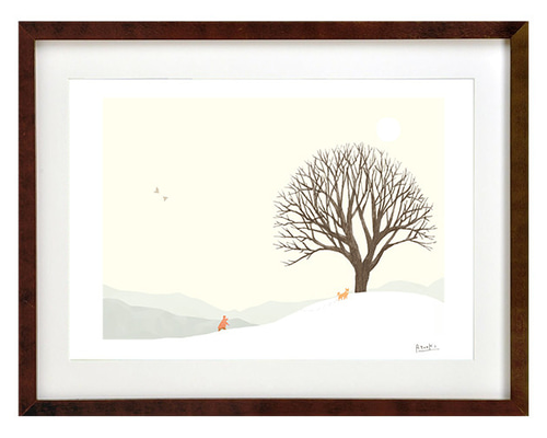 絵画　雪ふる19 原画　A4サイズ 額縁無し 絵画 雪ふる19 原画 A4サイズ 額縁無しセール アウトレット