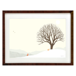 ラベンダー畑12」アクリル画 原画 風景画 額縁付 SMサイズ 絵画