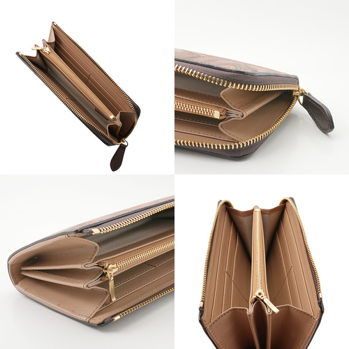 唯一無二 の 漉き模様革 スキモレザー 本革 L字ファスナー 長財布 木目