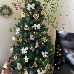 中サイズ　木製 北欧 クリスマス オーナメント ウッド クリスマスツリー   飾り　木 6枚目の画像