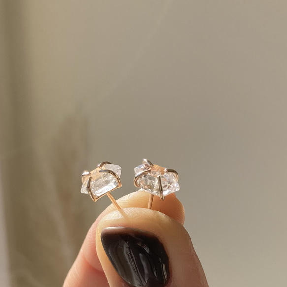 Herkimer diamond pierce　14KGF 10枚目の画像