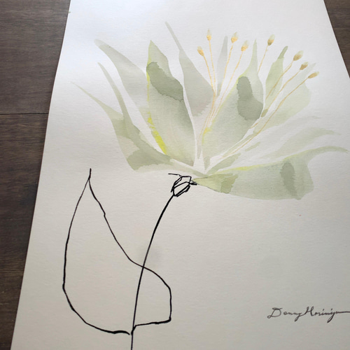 flower 【原画 A3/アクリル画】 #インテリアアート#絵画#花#シンプル