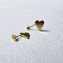 まっすぐな気持ち・ハートピアス【"massugu na kimochi" Heart pierce(gd)】 1枚目の画像