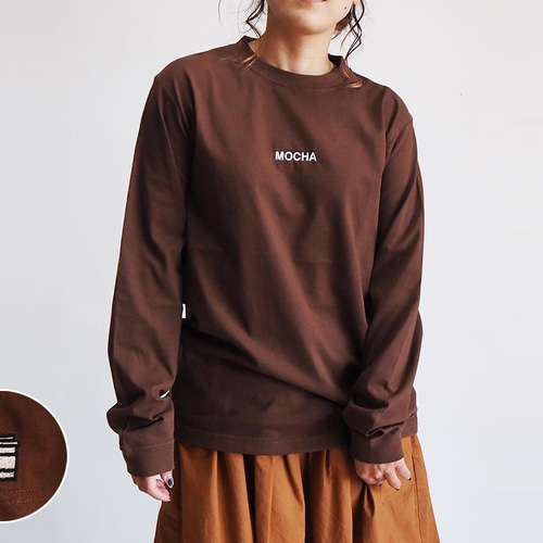 新品タグ付き 今季 FRAMeWORK ドライタッチコットンＬ/Tee ブラウン FRAMeWORK（フレームワーク）の「ドライタッチコットンL/Tee（Tシャツ