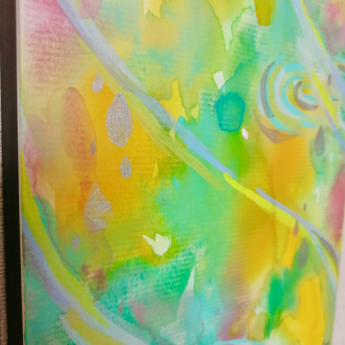 私だけの場所 』 原画 透明水彩 一点物 ラメ 水 時間 絵画 りの