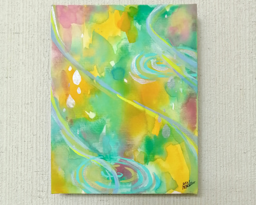 透明水彩画原画一点物〜自由にどこまでも 透明水彩画原画一点物〜自由にどこまでも