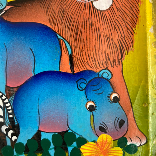ティンガティンガ　Adams　サバンナの動物たち Adams 作　アフリカ絵画 ☆50%off☆ アフリカ絵画『 Big 5＆ Animals 』ティンガティンガ