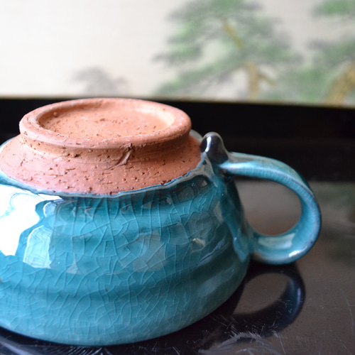 再入荷！】 スープカップ（ターコイズ） スープ皿 ＊小鉢 ☆萩焼き