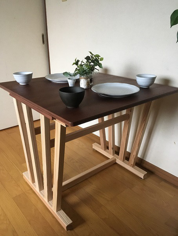 Shell 03 dining table for 2 people   木製ダイニングテーブル　2人用　 2枚目の画像