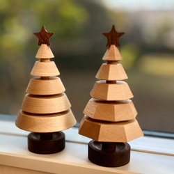 『クリスマスツリー 丸型 ／ 8角形』　クリスマス クリスマスツリー 北欧 卓上 おすすめ 日本製 木製 ミニツリー 8枚目の画像