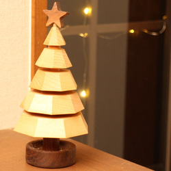 『クリスマスツリー 丸型 ／ 8角形』　クリスマス クリスマスツリー 北欧 卓上 おすすめ 日本製 木製 ミニツリー 7枚目の画像