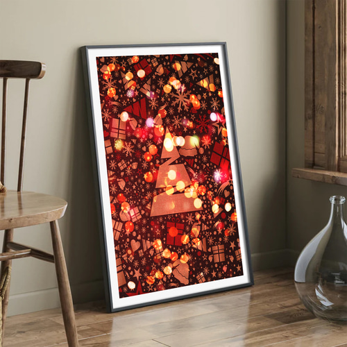 ポスター クリスマスポスター北欧 モダン 冬 雪 メリークリスマス