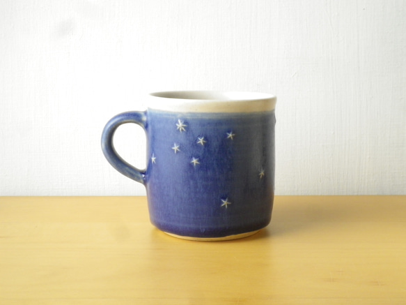 星模様のマグカップ＊青２A 3枚目の画像