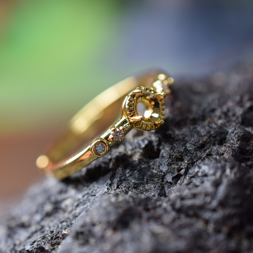 RG23-2 上品 3.5x3.5mm~4.2x4.2mm ミニ ファセット 台座 リング枠