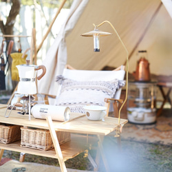 真鍮 ハタガネ ランタンスタンド【ハイタイプ】 2枚目の画像