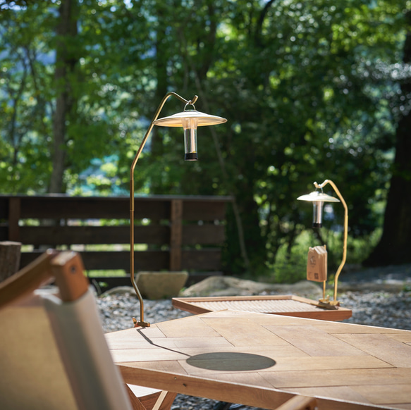 真鍮 ハタガネ ランタンスタンド【ハイタイプ】 7枚目の画像